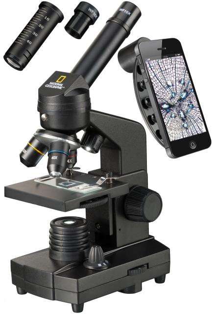 NATIONAL GEOGRAPHIC 40x-1280x Microscope met Smartphone trekhaken 