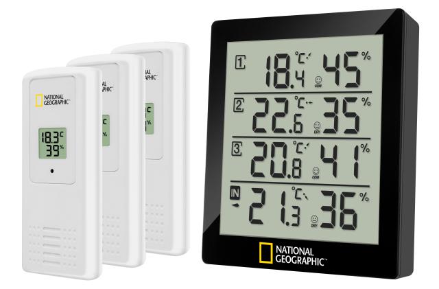 NATIONAL GEOGRAPHIC Thermo-hygrometer black 4 measurement results 